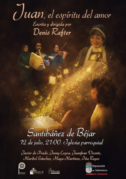 Cartel de la obra de teatro Juan, el espíritu del amor en Santibáñez de Béjar