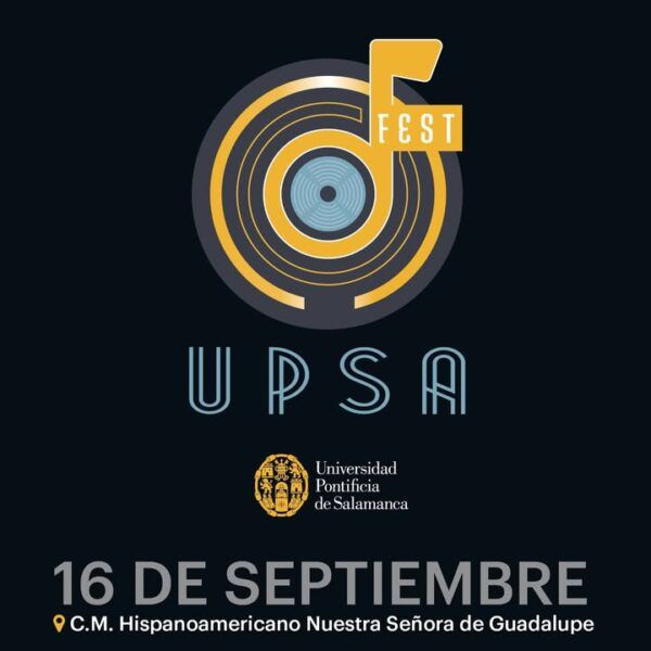 Cartel del UPSAFest 2026 con detalles del evento y logo de la universidad
