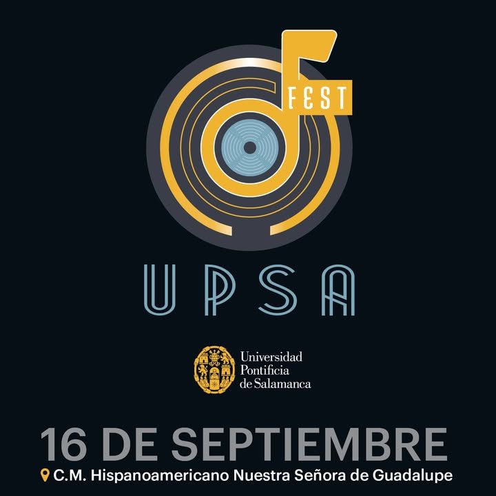 Cartel del UPSAFest 2026 con detalles del evento y logo de la universidad