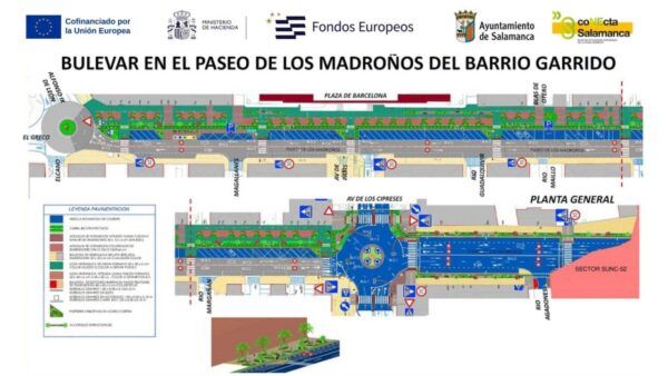 Plano de mejoras de accesibilidad en el barrio Garrido de Salamanca