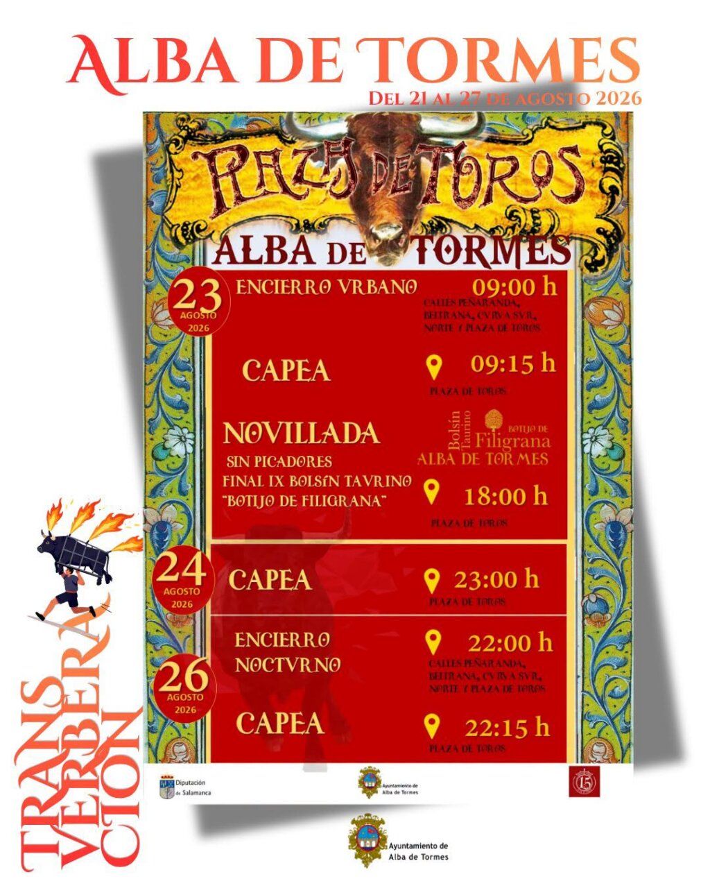Cartel de las fiestas de la Transverberación de Santa Teresa en Alba de Tormes