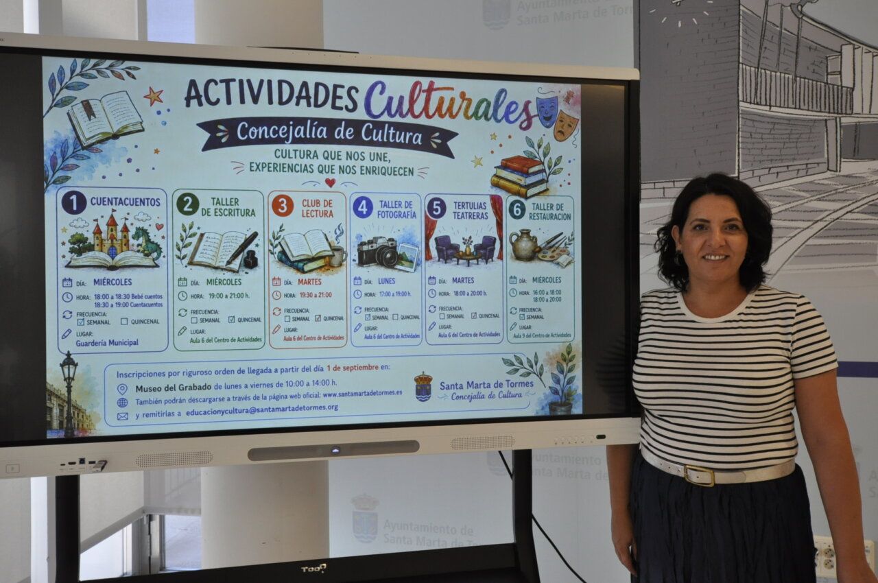 Cartel de actividades culturales en Santa Marta de Tormes