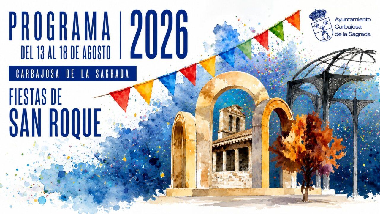 Cartel del programa de las Fiestas de San Roque en Carbajosa de la Sagrada