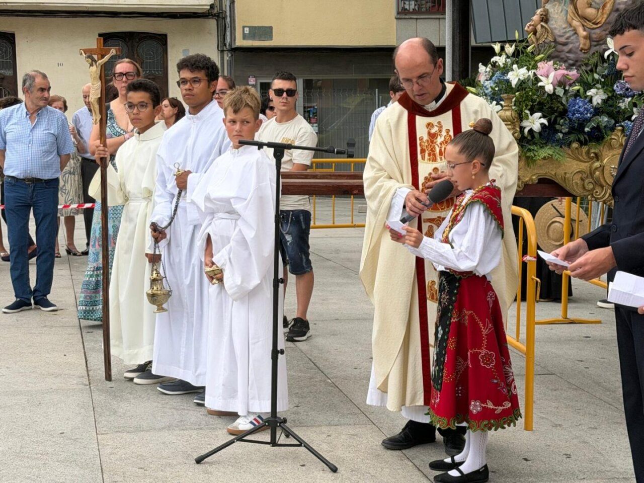 Celebración de la procesión en honor a Nuestra Señora de la Asunción en Guijuelo