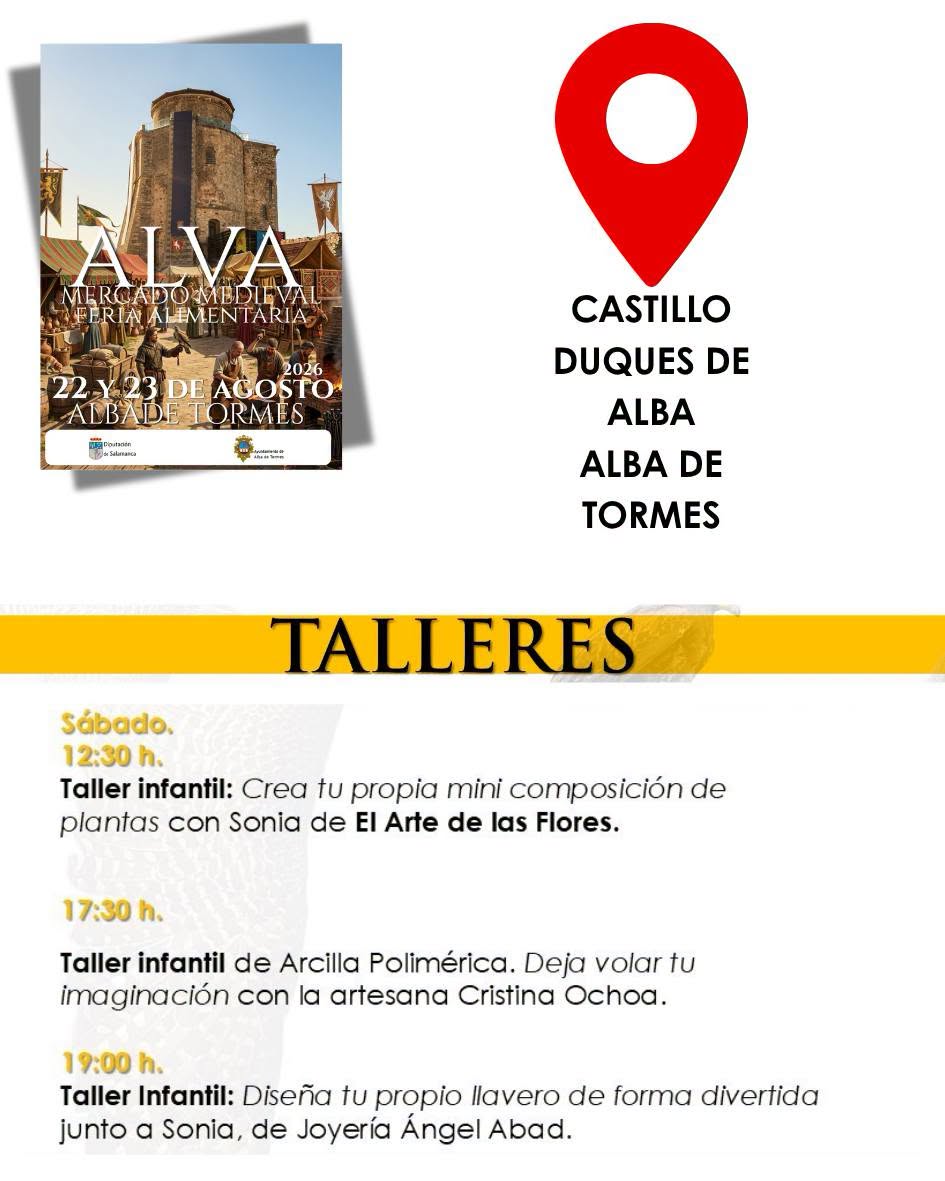 Cartel del Mercado Medieval y Feria Agroalimentaria en Alba de Tormes