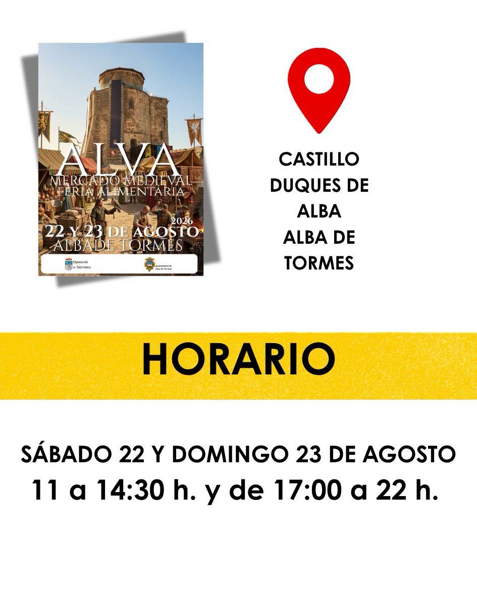 Cartel del Mercado Medieval y Feria Agroalimentaria en Alba de Tormes