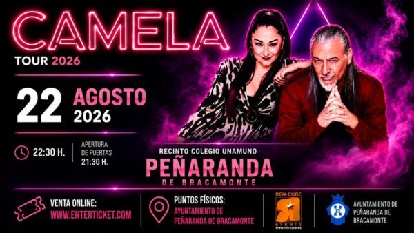 Cartel del concierto de Camela en Peñaranda de Bracamonte