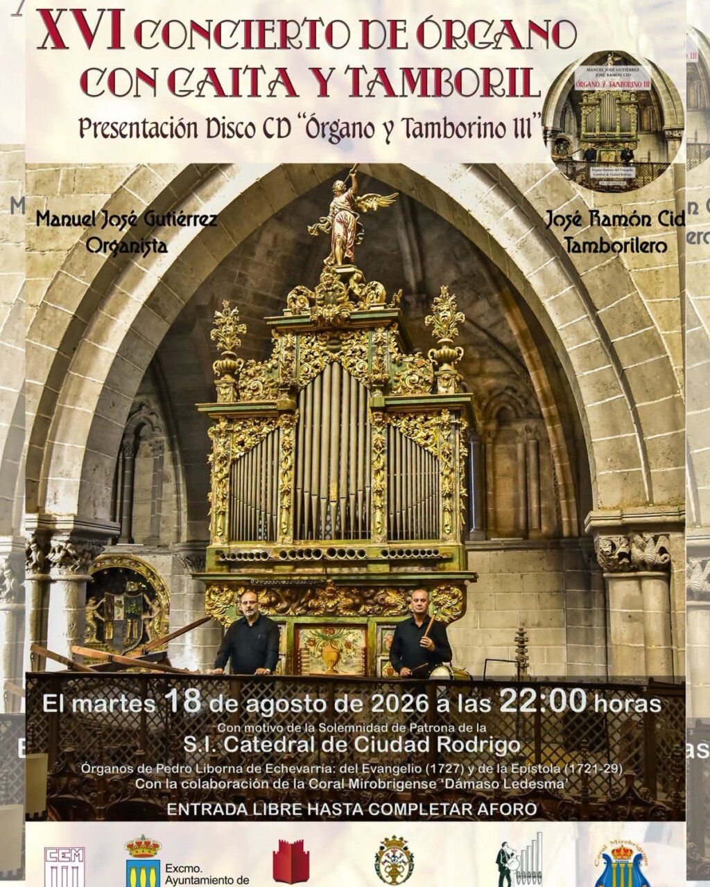 Concierto de órgano con gaita y tamboril en la Catedral de Ciudad Rodrigo