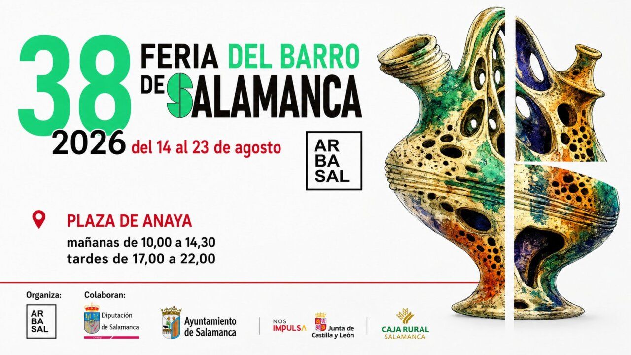Cartel de la 38 Feria del Barro en Salamanca con detalles del evento