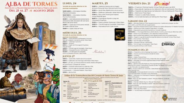 Cartel de las fiestas de la Transverberación de Santa Teresa en Alba de Tormes