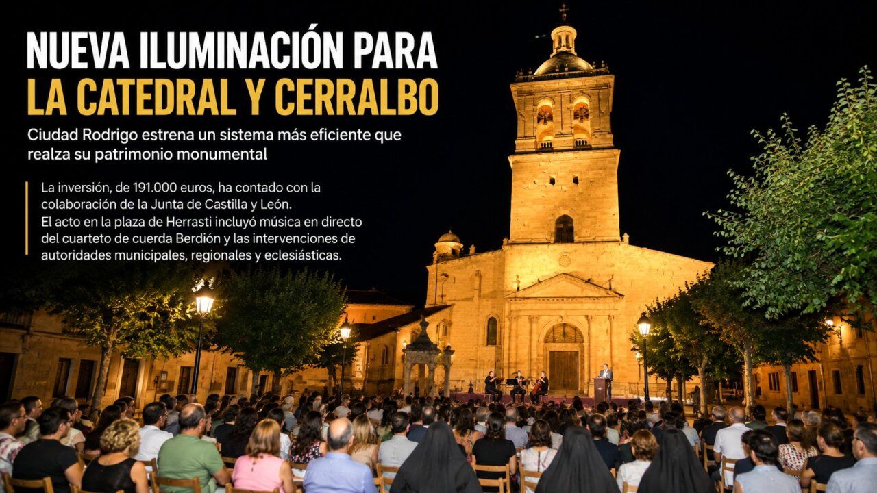 Presentación de nueva iluminación en la Catedral y la iglesia de Cerralbo en Ciudad Rodrigo