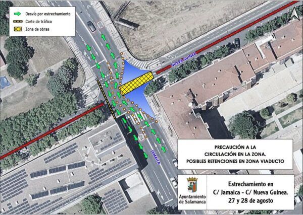 Mapa de desvíos y cortes de tráfico en Puente Ladrillo