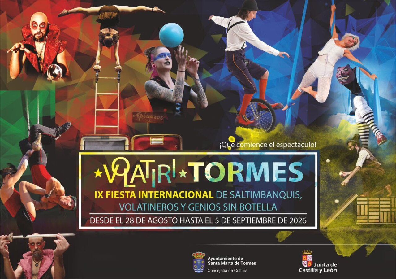 Cartel del festival Volatiritormes con artistas de circo y malabares