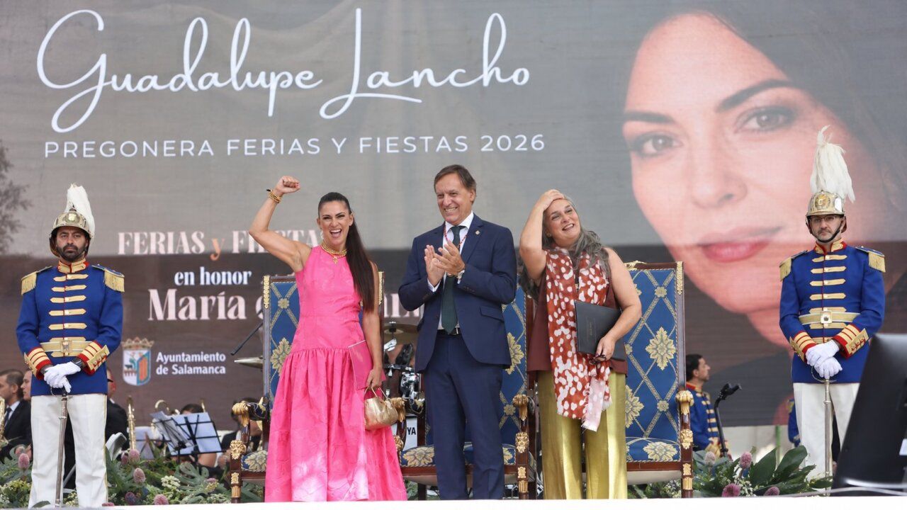 Guadalupe Lancho en el pregón de las Ferias y Fiestas 2026 en Salamanca