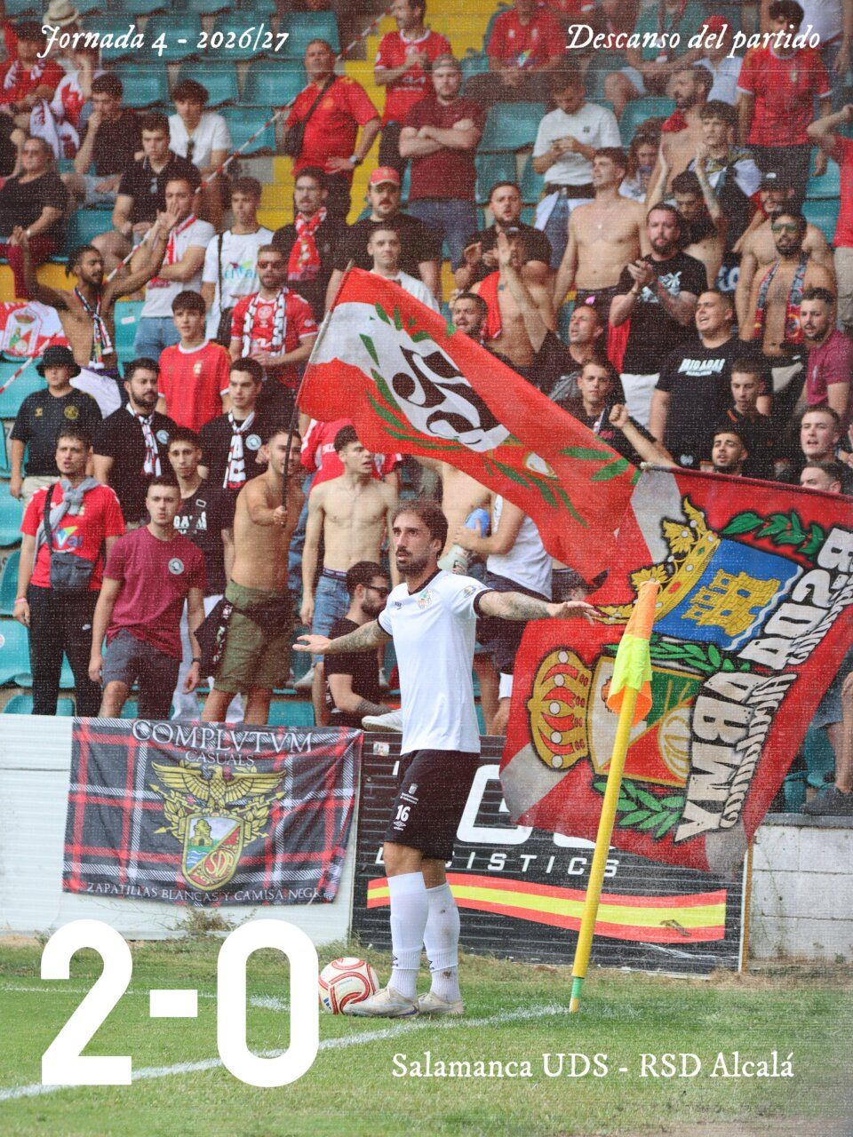 Jugadores del Salamanca UDS celebrando un gol en el Helmántico