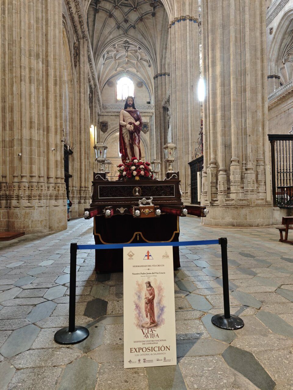 Imagen de la exposición 'Vía Áurea' en la Catedral de Salamanca.