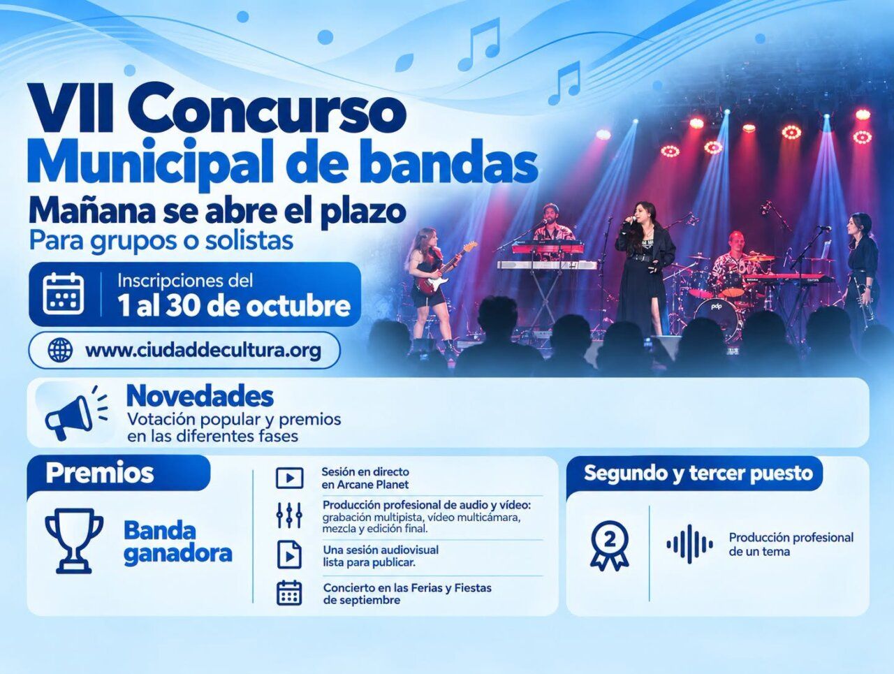 Evento musical con bandas en el VII Concurso Municipal de Salamanca
