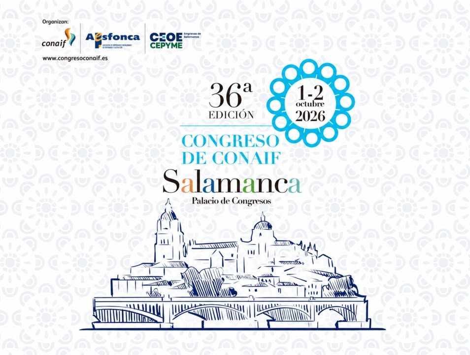 Logo del 36º Congreso CONAIF en Salamanca con el Palacio de Congresos