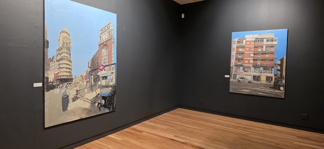 Pinturas de la exposición de Ángel Luis Iglesias en Salamanca