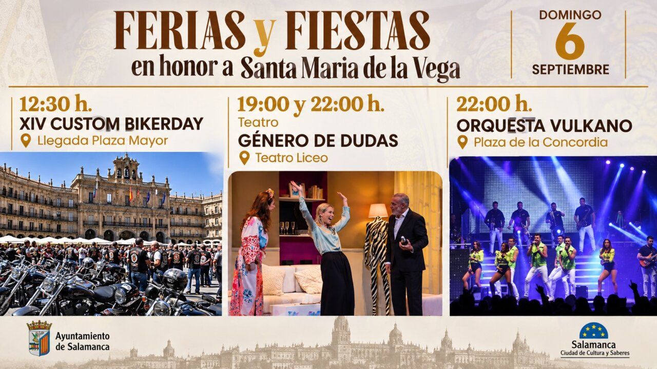 Cartel de las fiestas en honor a Santa María de la Vega en Salamanca
