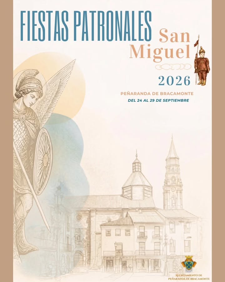 Cartel de las Fiestas Patronales de San Miguel 2026 en Peñaranda de Bracamonte