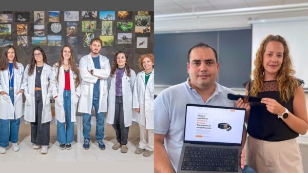 Investigadores de la Universidad de Salamanca mostrando proyectos innovadores