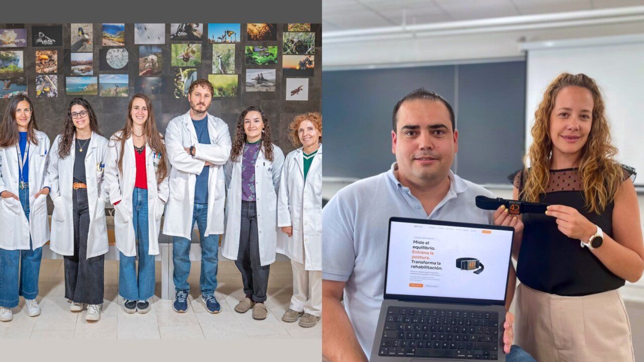 Investigadores de la Universidad de Salamanca mostrando proyectos innovadores