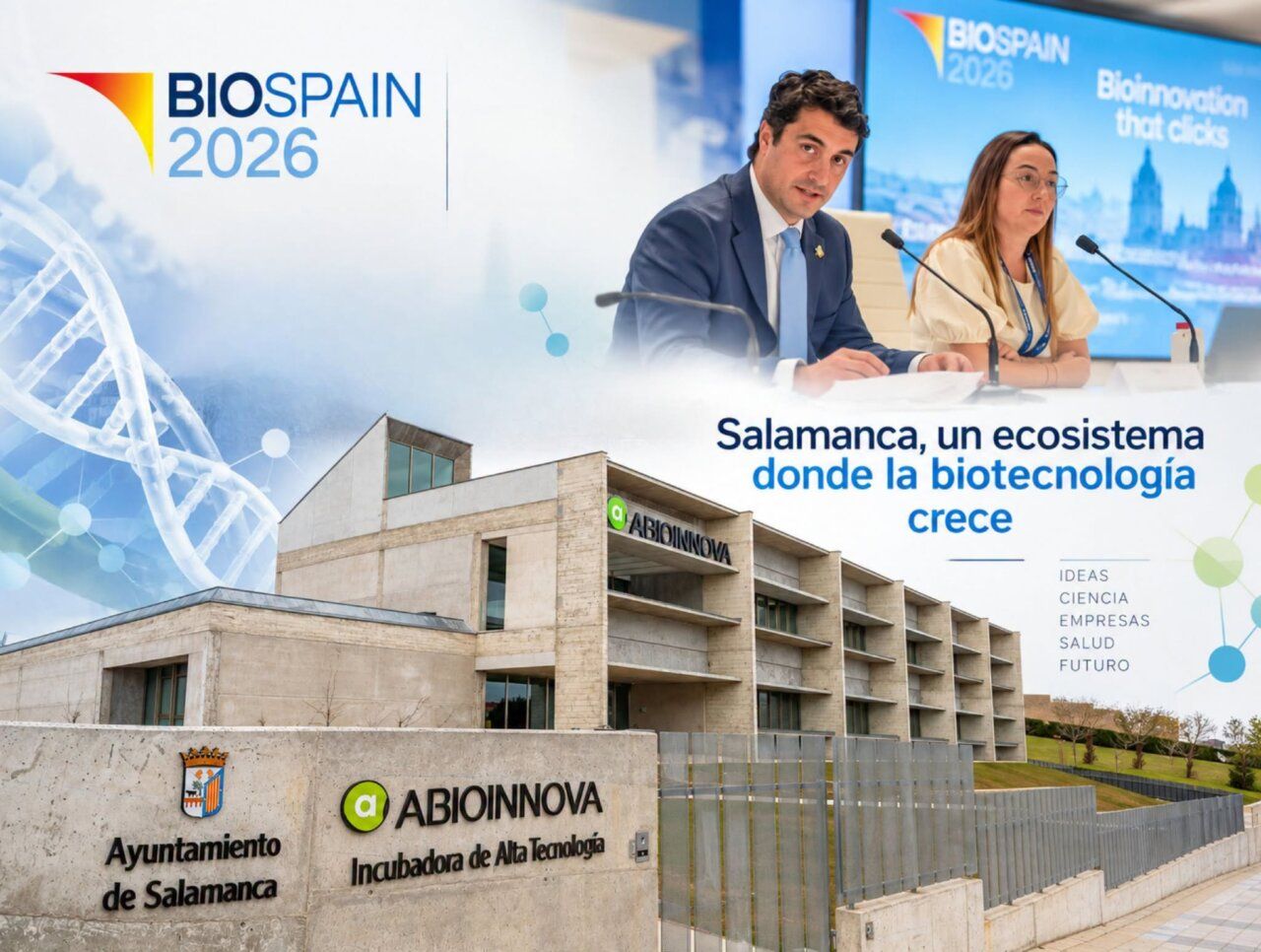 Presentación de BIOSPAIN 2026 en Salamanca con Abioinnova