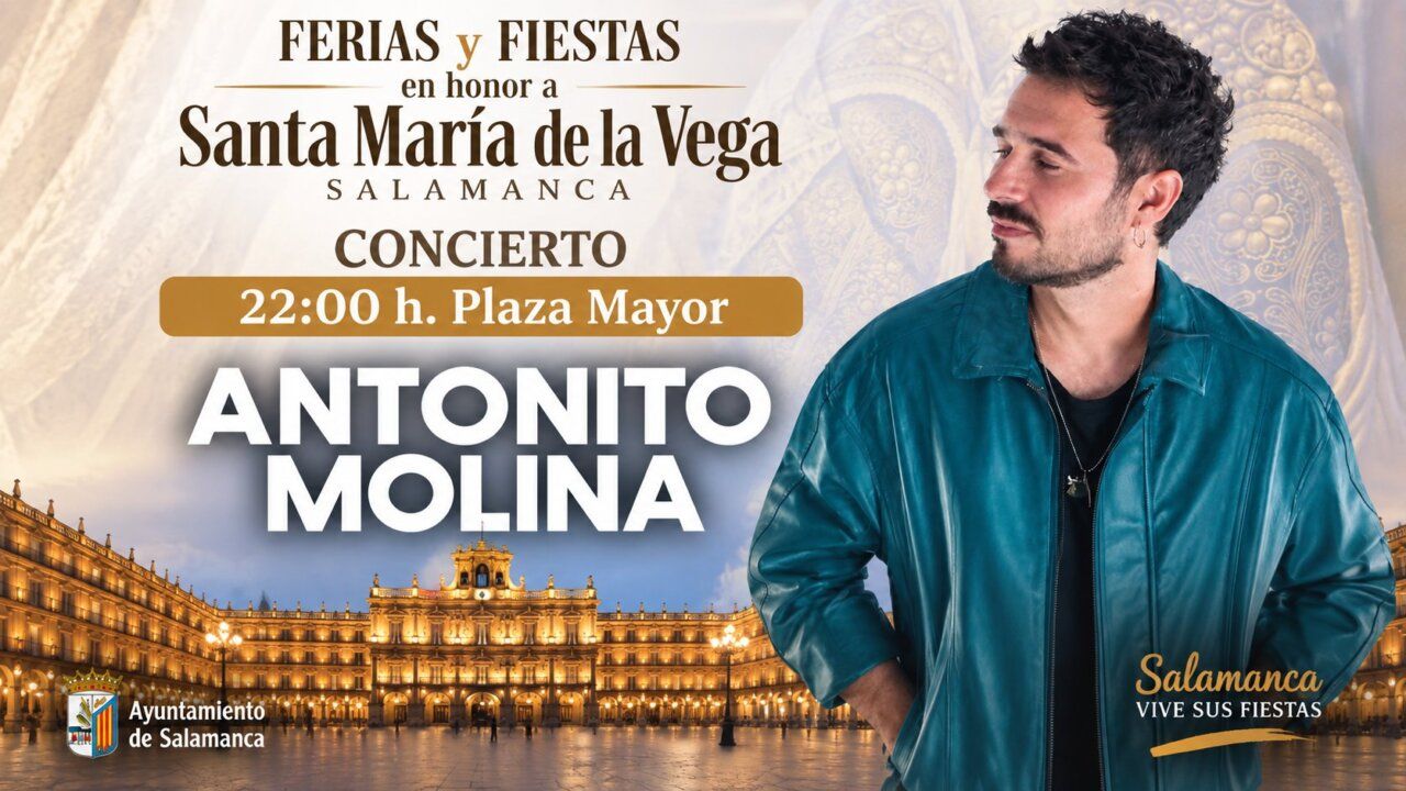 Concierto de Antonito Molina en la Plaza Mayor de Salamanca