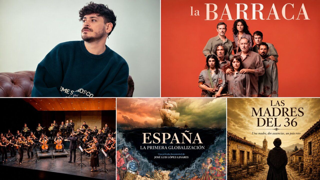 Collage de eventos culturales en Salamanca incluyendo teatro y música