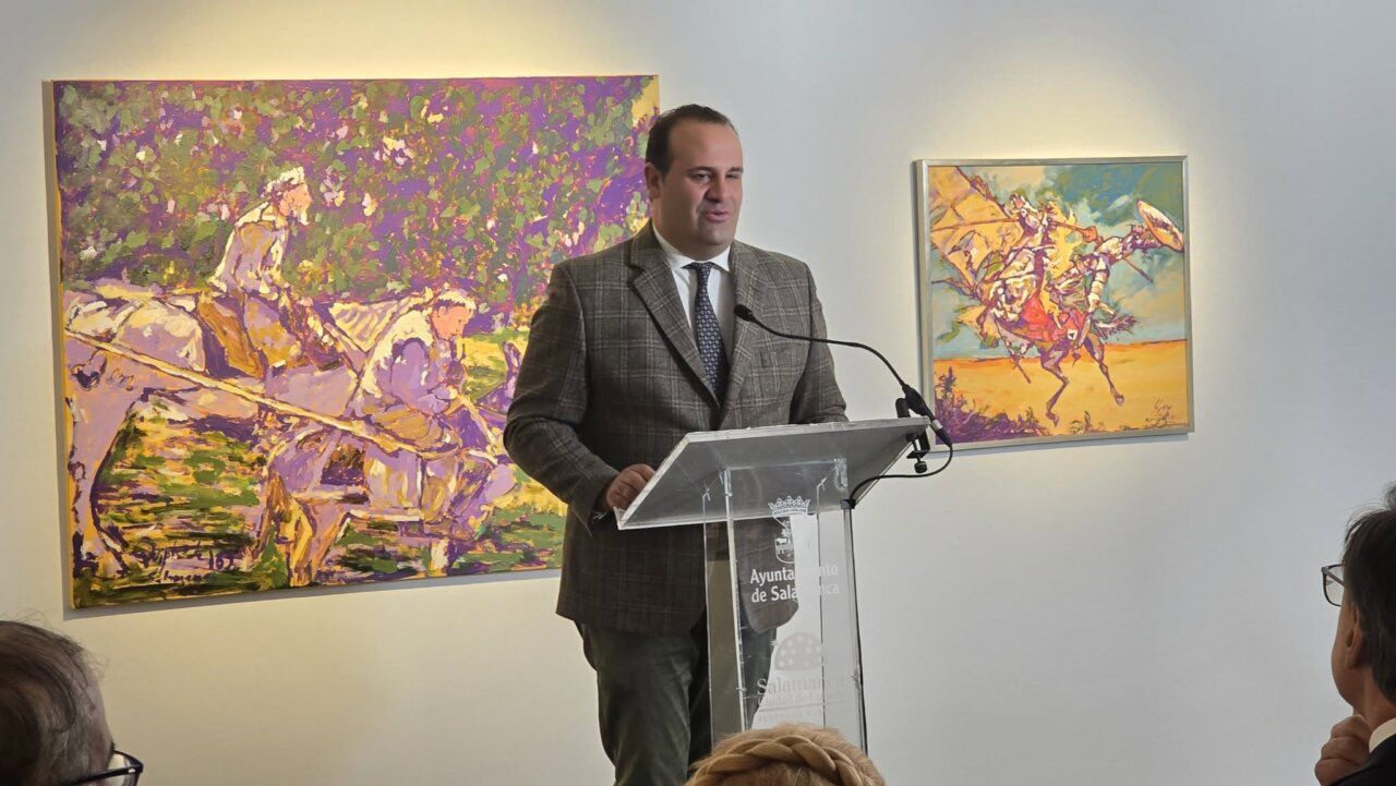 Inauguración de la exposición El Quijote de Salamanca con obras de Miguel Elías