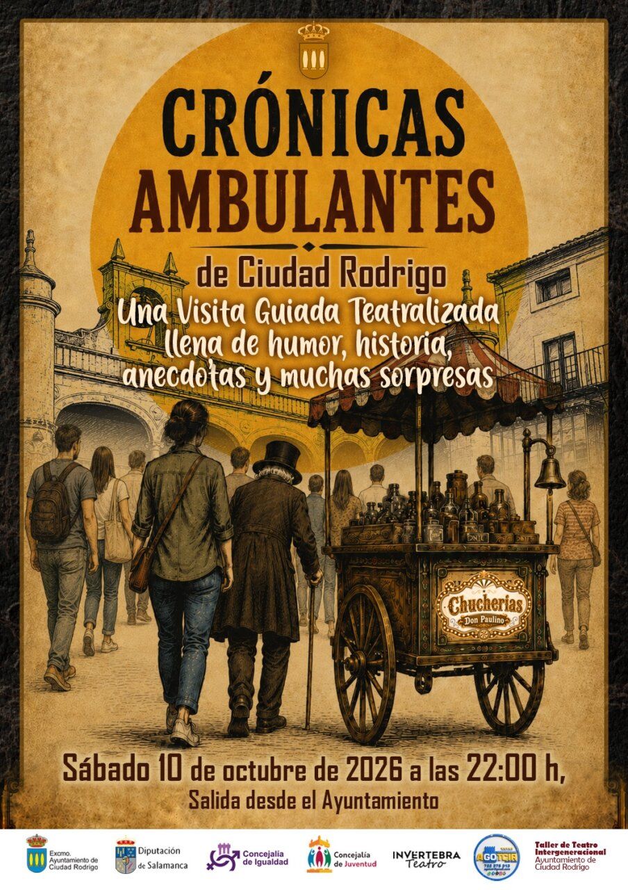 Cartel de la visita teatralizada Crónicas Ambulantes en Ciudad Rodrigo