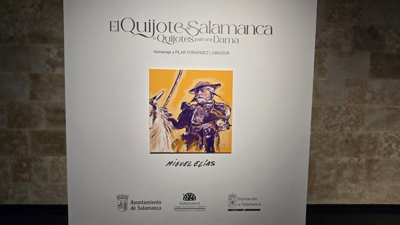 Cartel de la exposición El Quijote de Salamanca de Miguel Elías