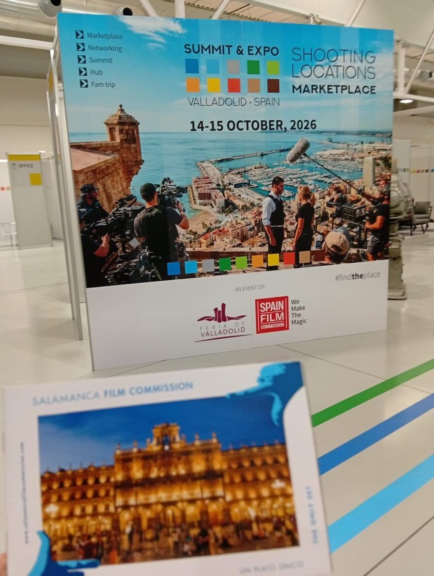 Stand de la Feria de Valladolid con información sobre localizaciones de rodaje