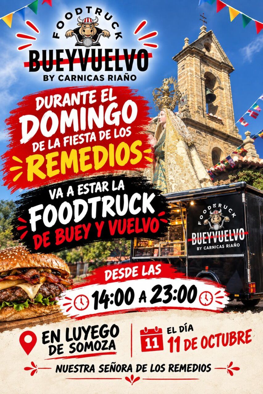 Cartel de la fiesta de Nuestra Señora de los Remedios en Luyego de Somoza