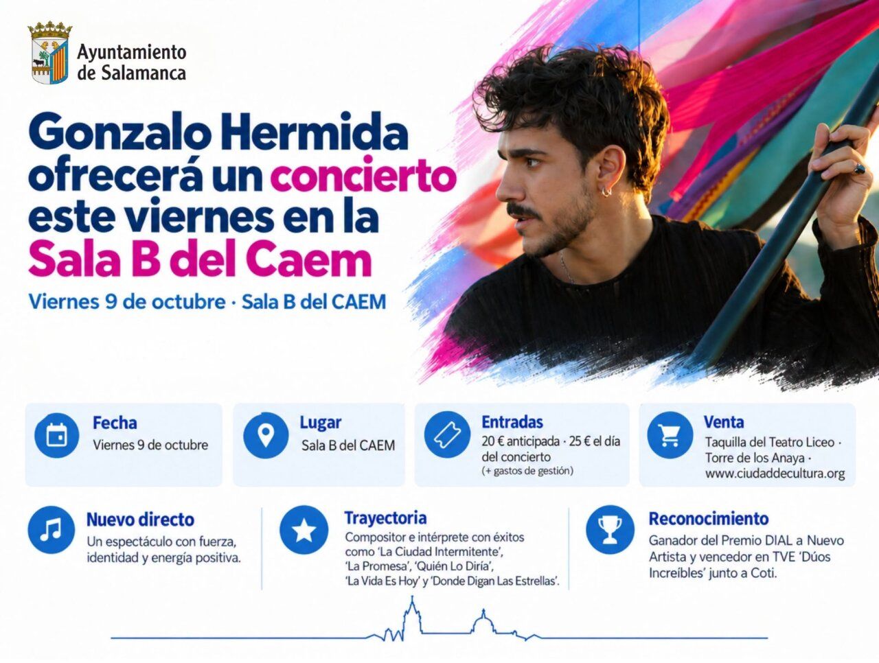 Gonzalo Hermida en concierto en la Sala B del CAEM en Salamanca